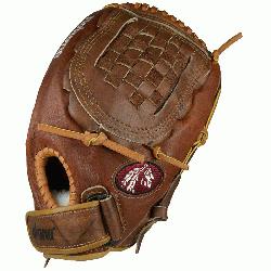 ball glove for female fastpitch softball players. Buckaroo leather for game r